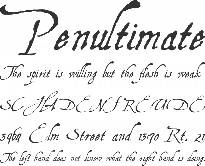 Aquiline Two Font Phrases