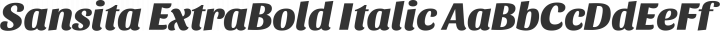 Sansita ExtraBold Italic free font