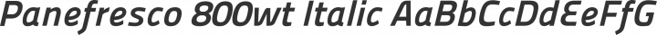 Panefresco 800wt Italic free font
