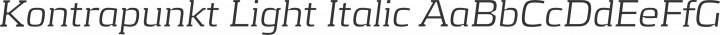 Kontrapunkt Light Italic free font