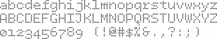 BPdots Font Specimen