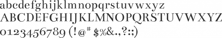 Bentham Font Specimen