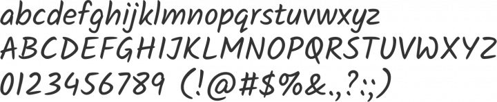 Kalam Font Specimen