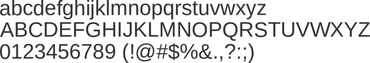 Liberation Sans Font Specimen