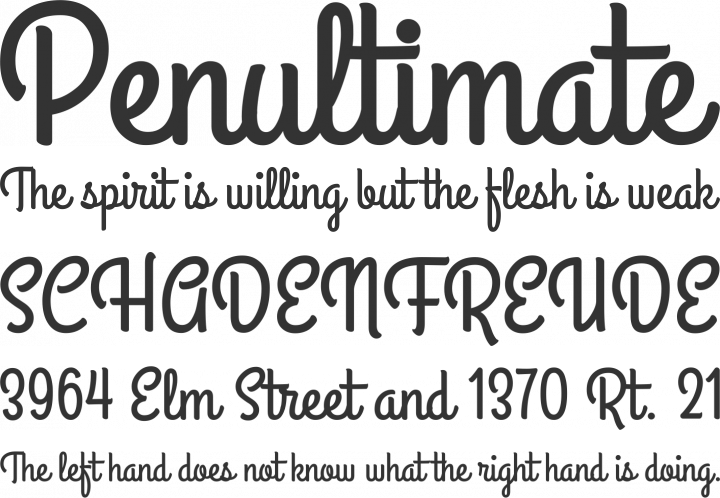 Grand Hotel Font Phrases