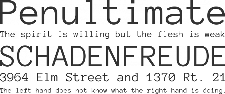 Anonymous Pro Font Phrases