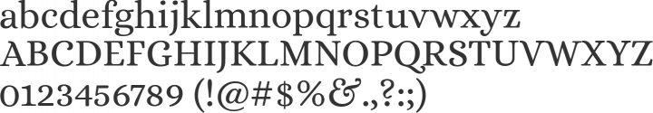 Alice Font Specimen