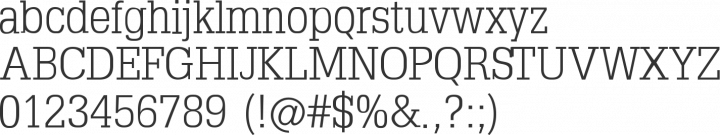 TypoSlabserif Font Specimen