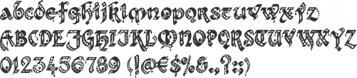 Kingthings Gothique Font Specimen