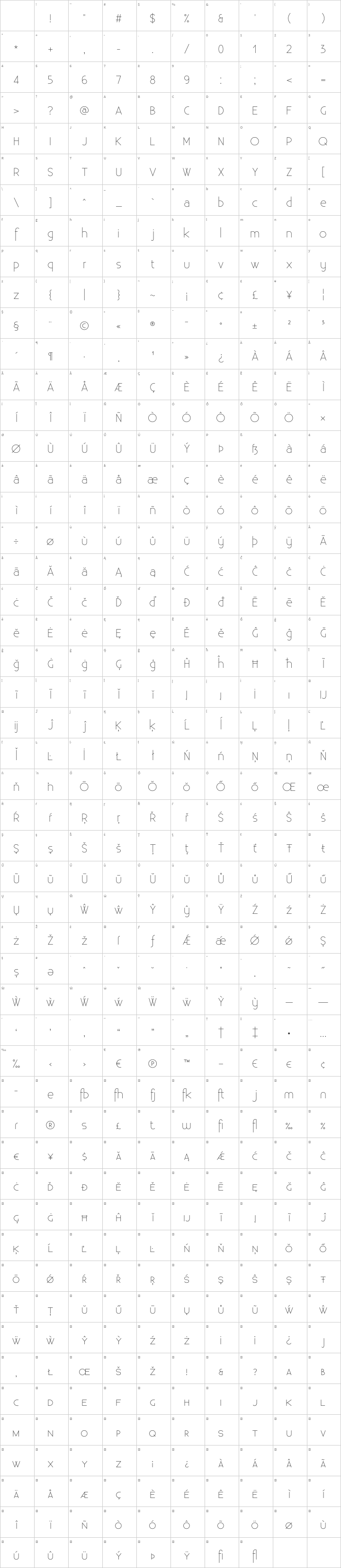 Existence Light Glyph Map