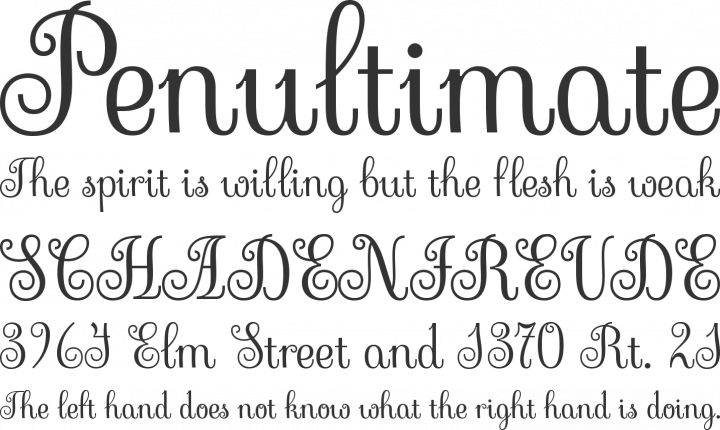 Sevillana Font Phrases