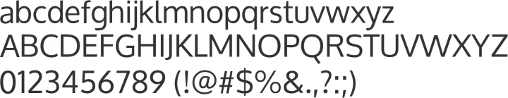 Oxygen Font Specimen