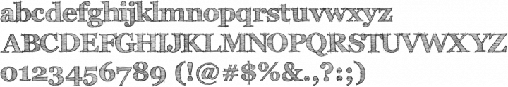 FFF Tusj Font Specimen
