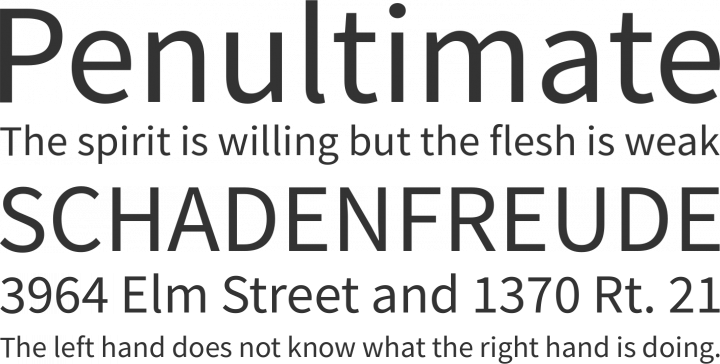 Source Sans Pro Font Phrases