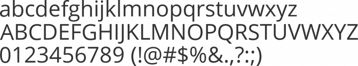 Open Sans Font Specimen