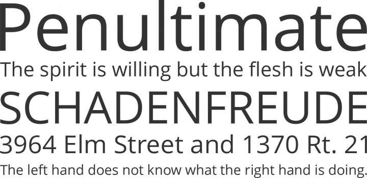Open Sans Font Phrases