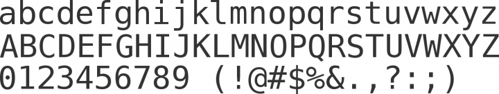 DejaVu Sans Mono Font Specimen
