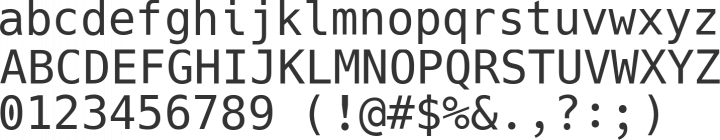 Hack Font Specimen