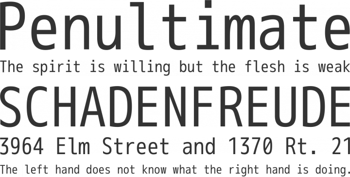 M+ 1m Font Phrases
