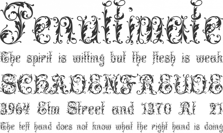 Leafy glade Font Phrases