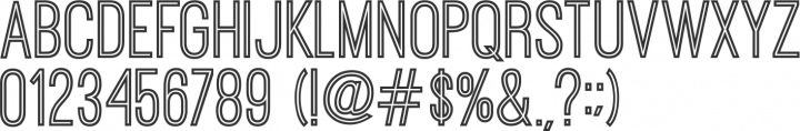 Ostrich Sans Inline Font Specimen