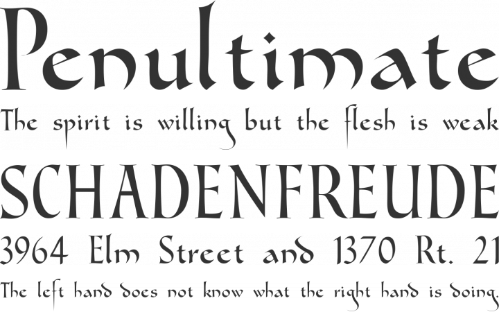 Gondola SD Font Phrases