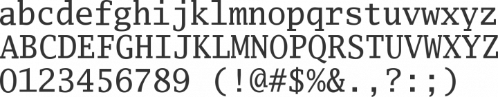 Luxi Mono Font Specimen