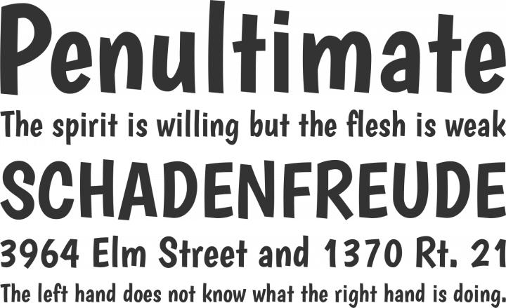 Boogaloo Font Phrases