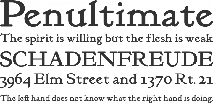 KelmscottRoman Font Phrases