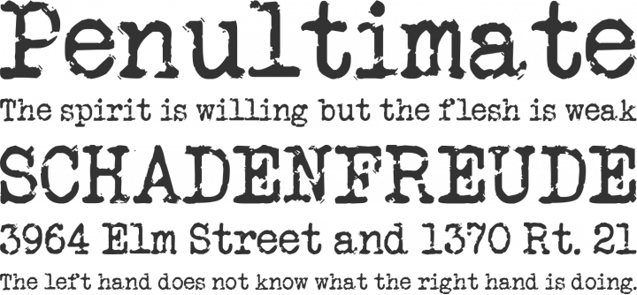 Secret Typewriter Font Phrases