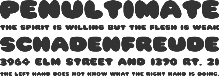 Pleasantly Plump Font Phrases