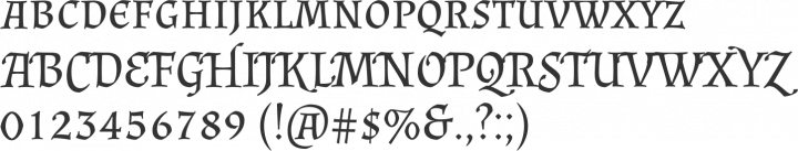 Almendra Font Specimen