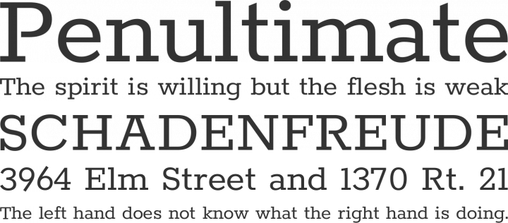 Rokkitt Font Phrases