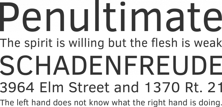 Clear Sans Font Phrases