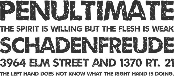 Umbrage Font Phrases