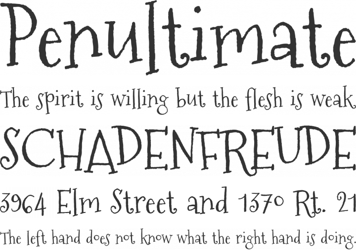 Mountains of Christmas Font Phrases