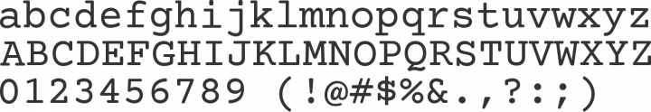 Courier Prime Font Specimen