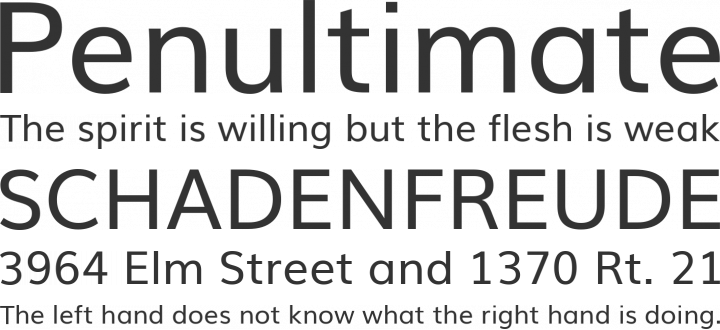 Muli Font Phrases