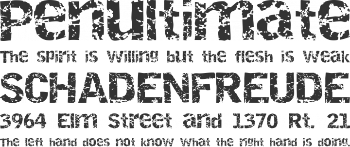 Destroy Font Phrases