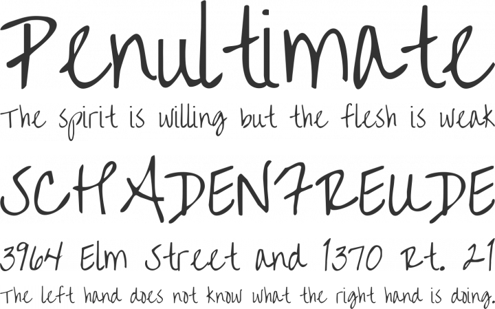 Over the Rainbow Font Phrases