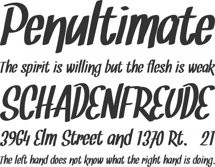Snickles Font Phrases