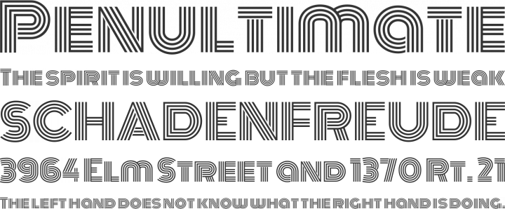Monoton Font Phrases