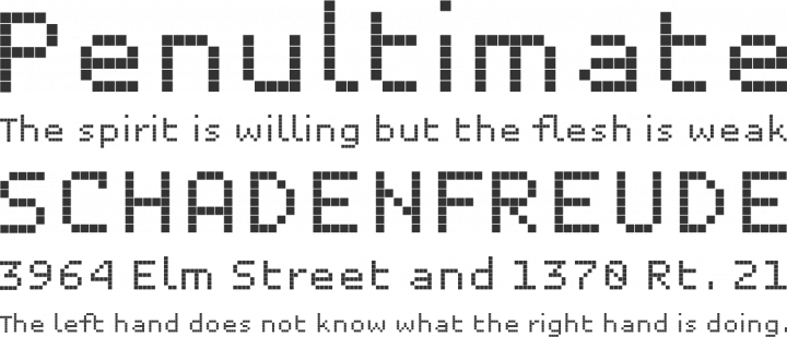 Unibody 8 Font Phrases
