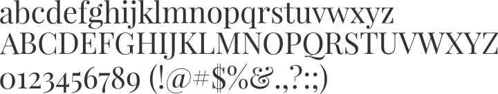 Playfair Display Font Specimen
