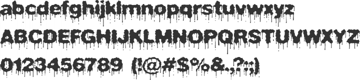 Plasma Drip Font Specimen