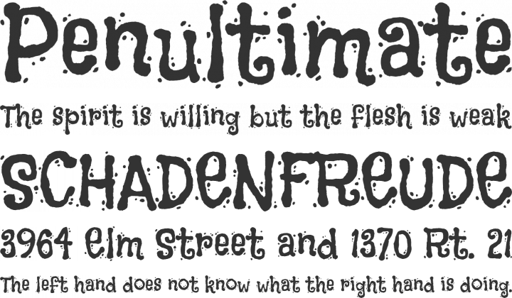 Flavors Font Phrases